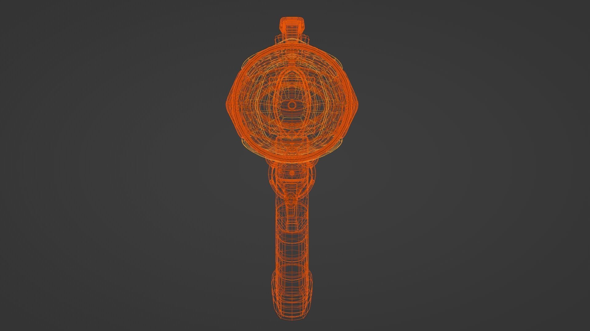 Water Gun Low-poly 3D model_12