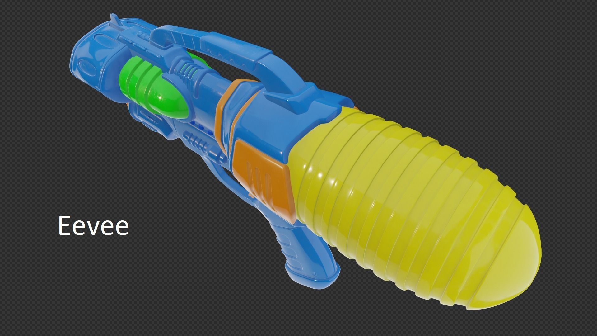 Water Gun Low-poly 3D model_22