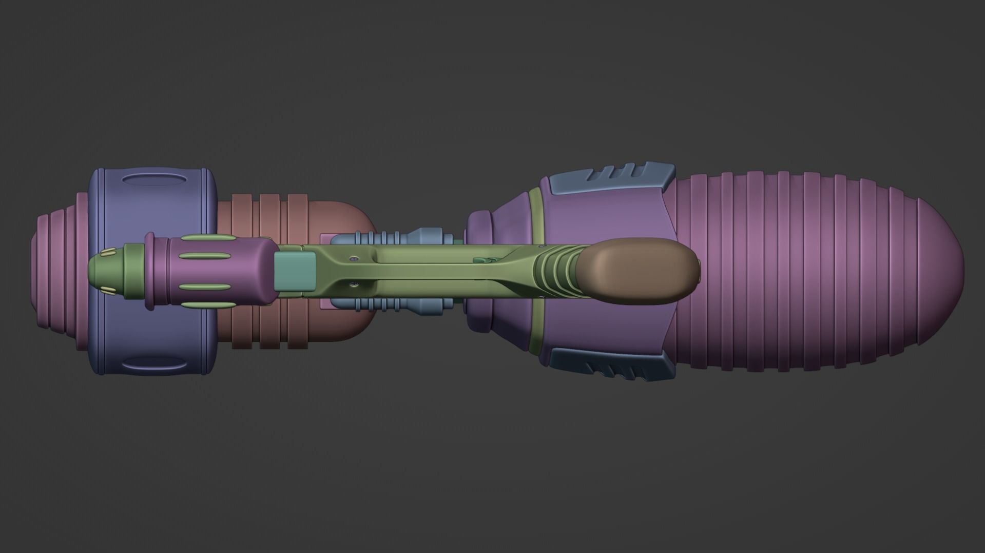 Water Gun Low-poly 3D model_14