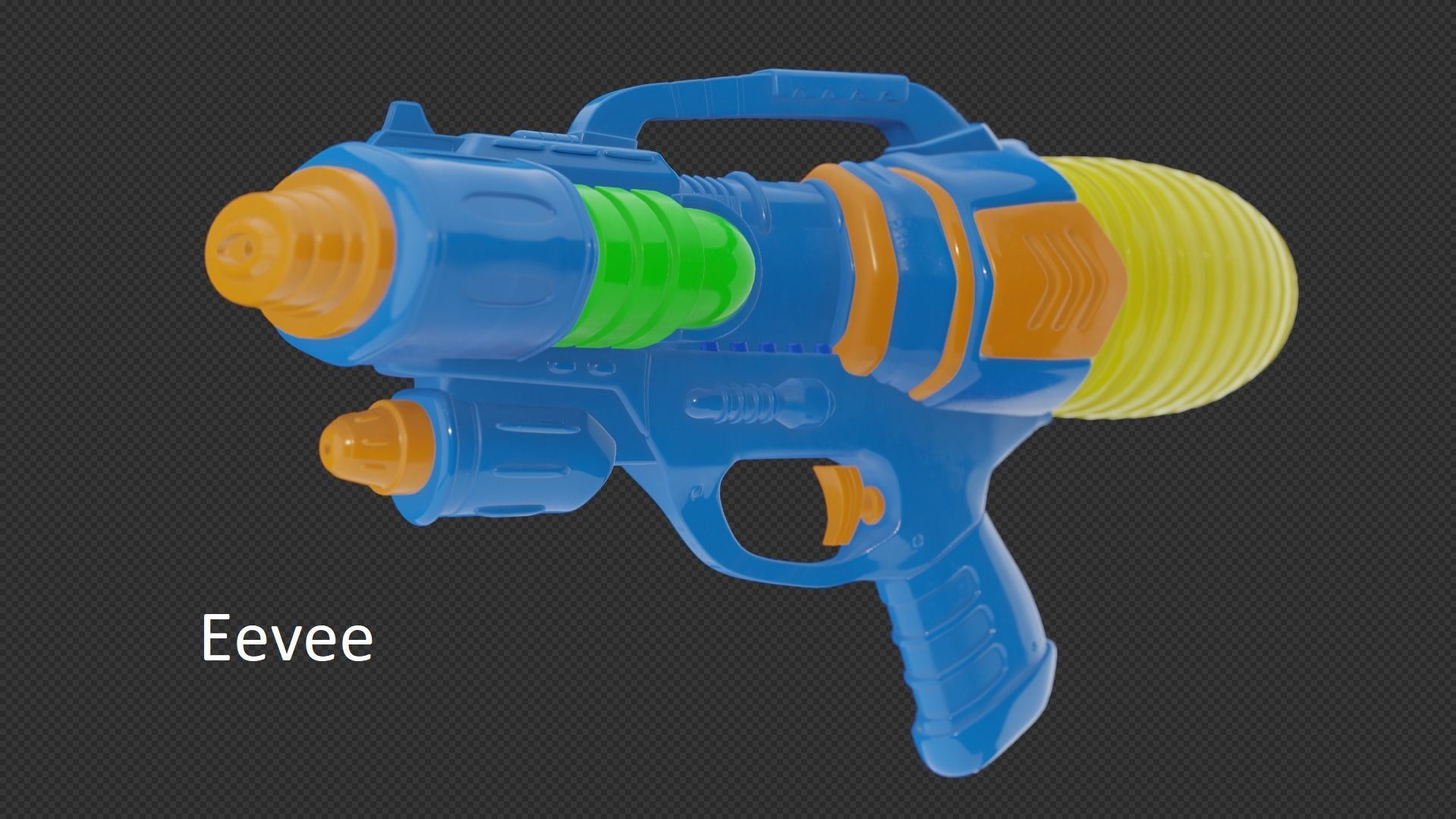 Water Gun Low-poly 3D model_8