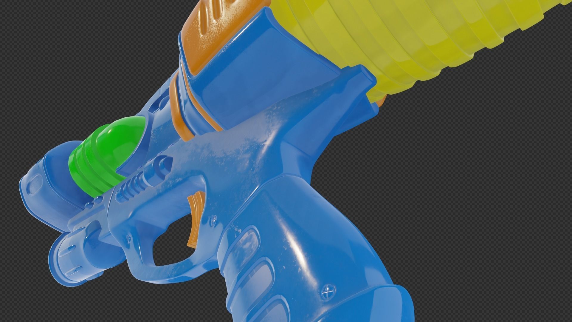 Water Gun Low-poly 3D model_26