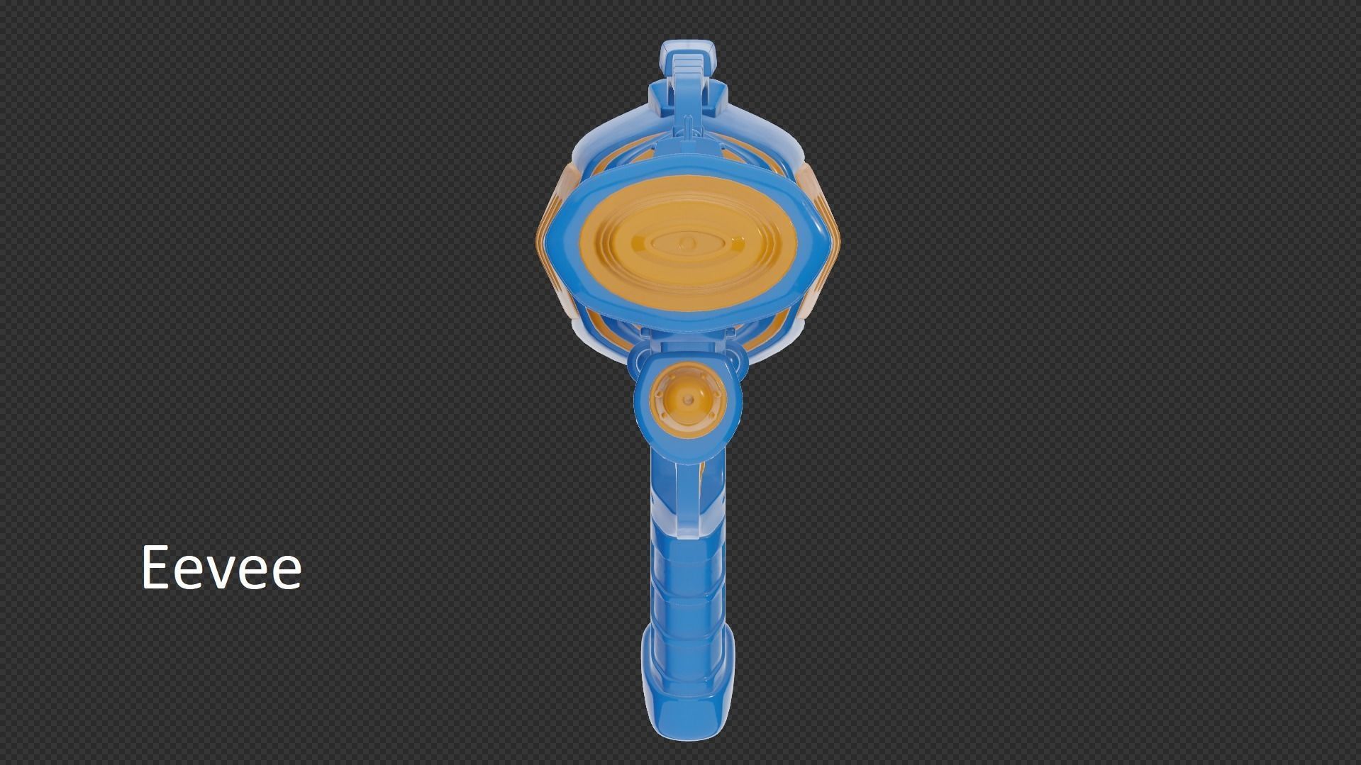 Water Gun Low-poly 3D model_19