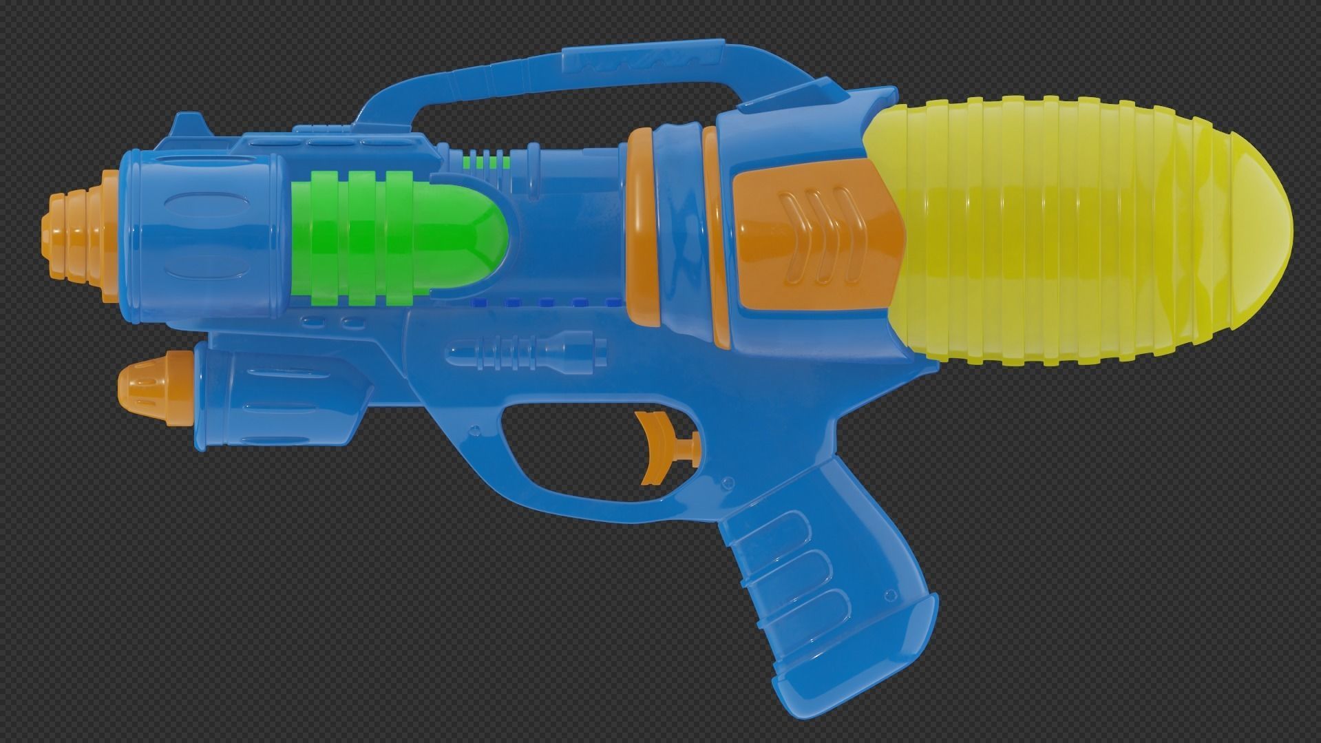 Water Gun Low-poly 3D model_5