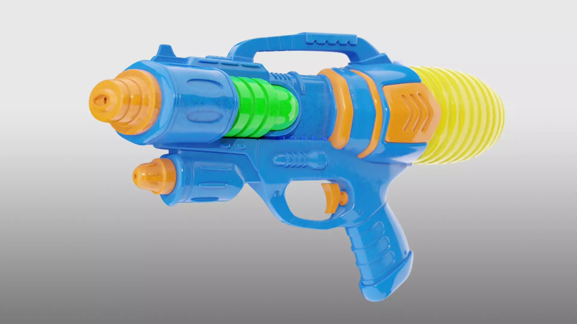 Water Gun Low-poly 3D model_0