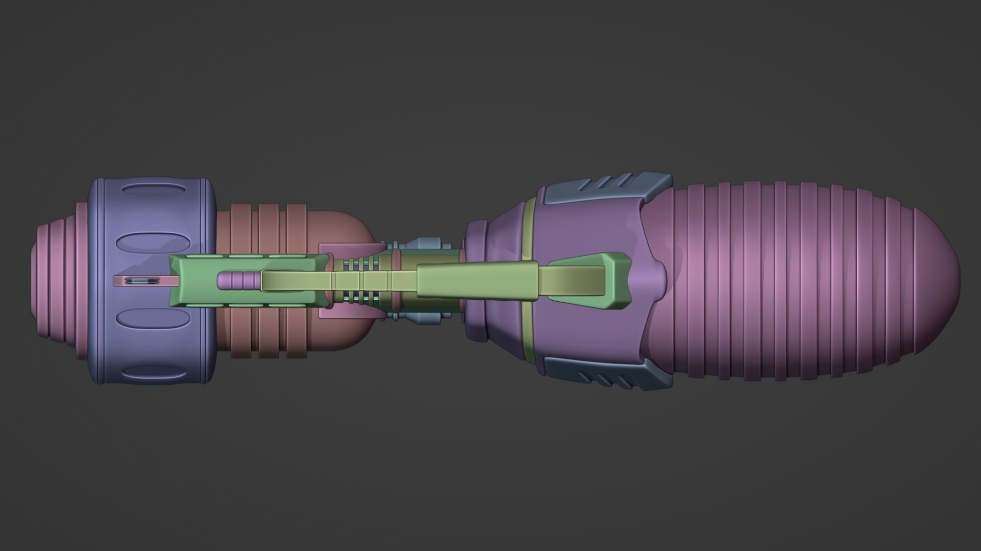 Water Gun Low-poly 3D model_28