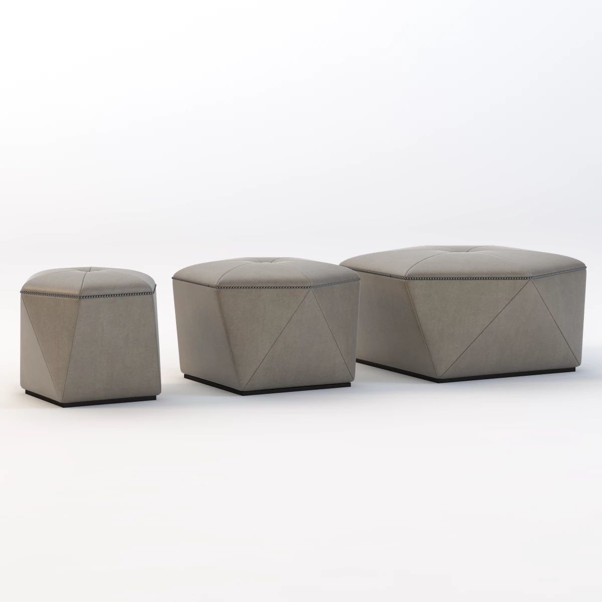 Portabello Ottoman 3D model_1