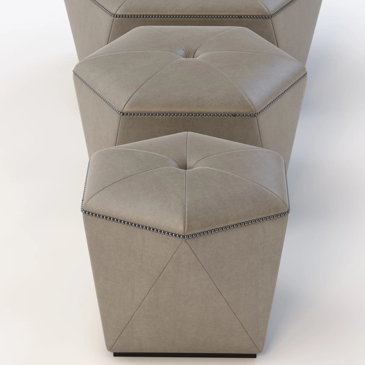 Portabello Ottoman 3D model_3