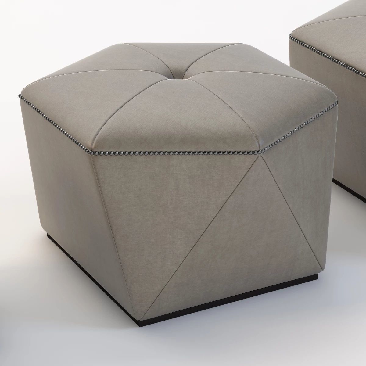 Portabello Ottoman 3D model_4