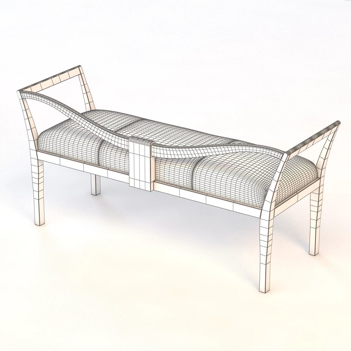 Pony Loveseat Sofa Bench 3D model_8