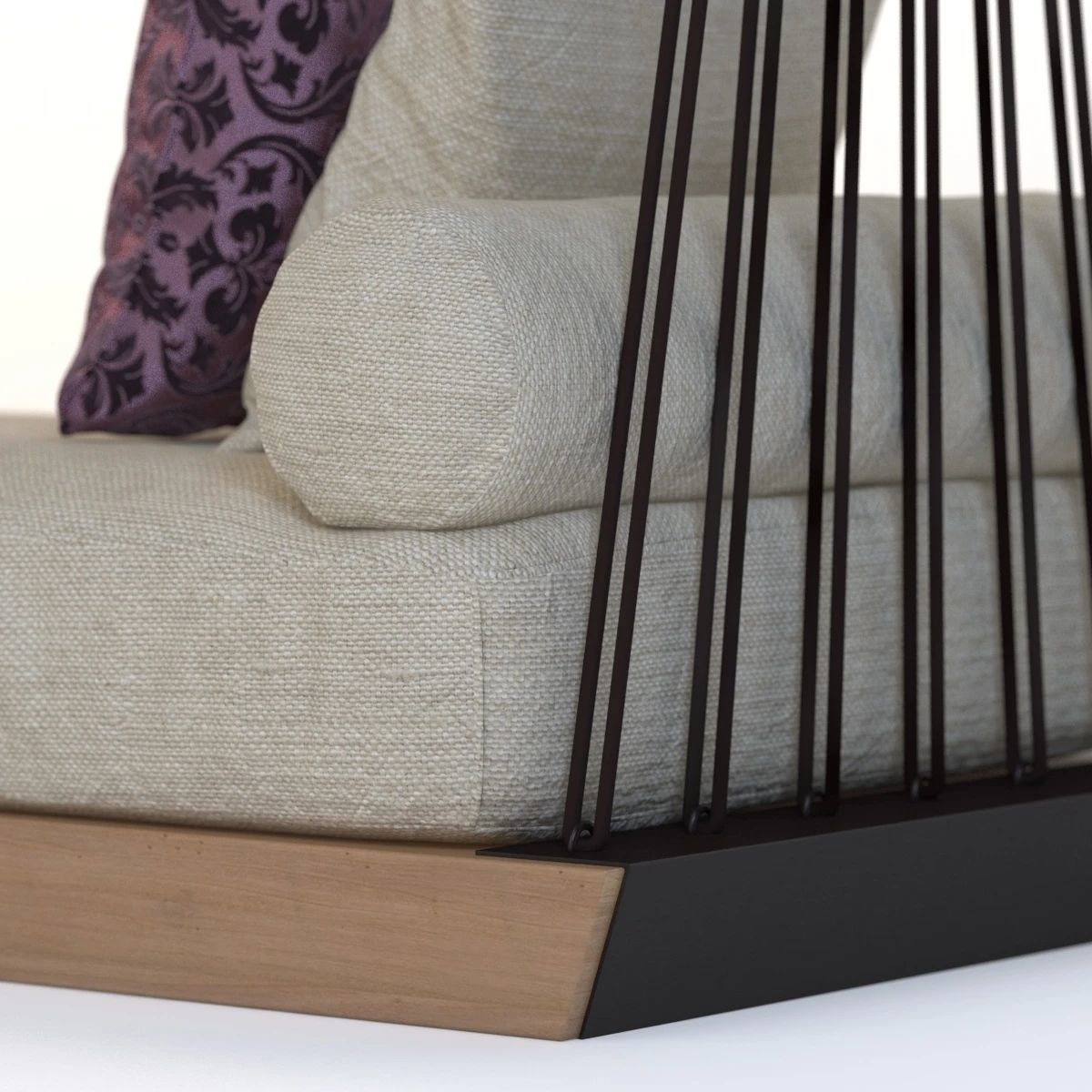 Patio Swing Sofa 3D model_10