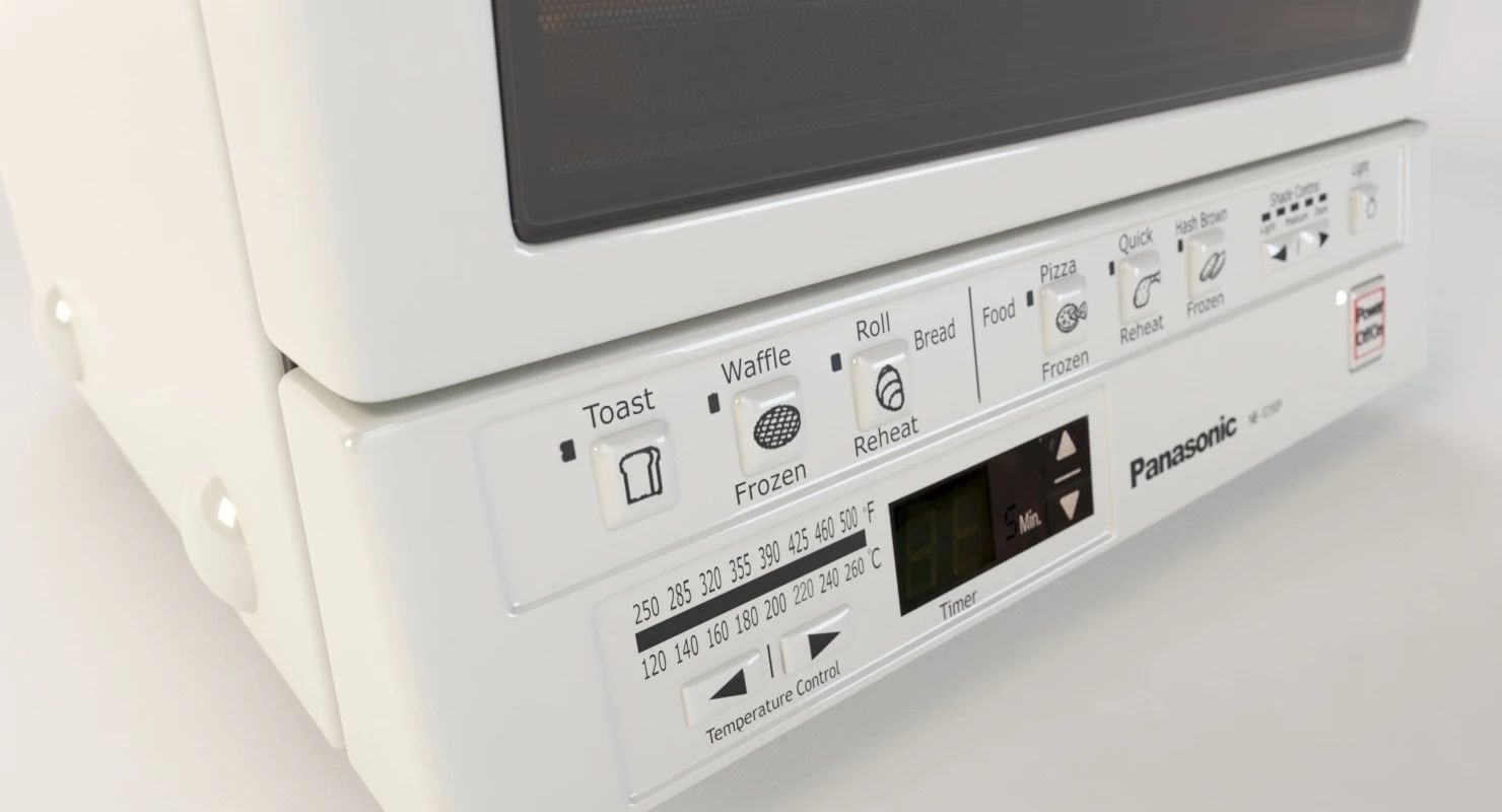 Panasonic Flashxpress Toaster Oven With Double Infrared Heating 3D model_29