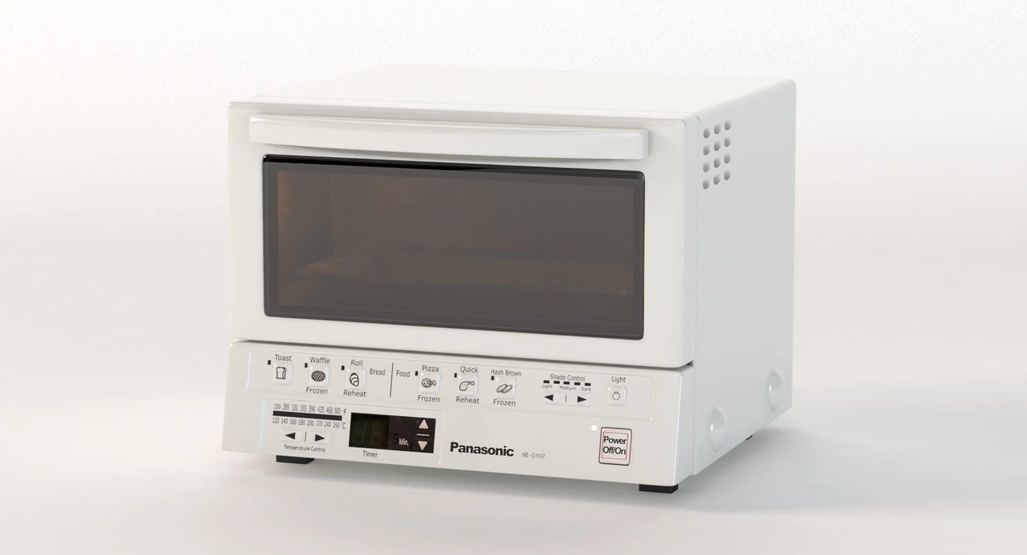 Panasonic Flashxpress Toaster Oven With Double Infrared Heating 3D model_24