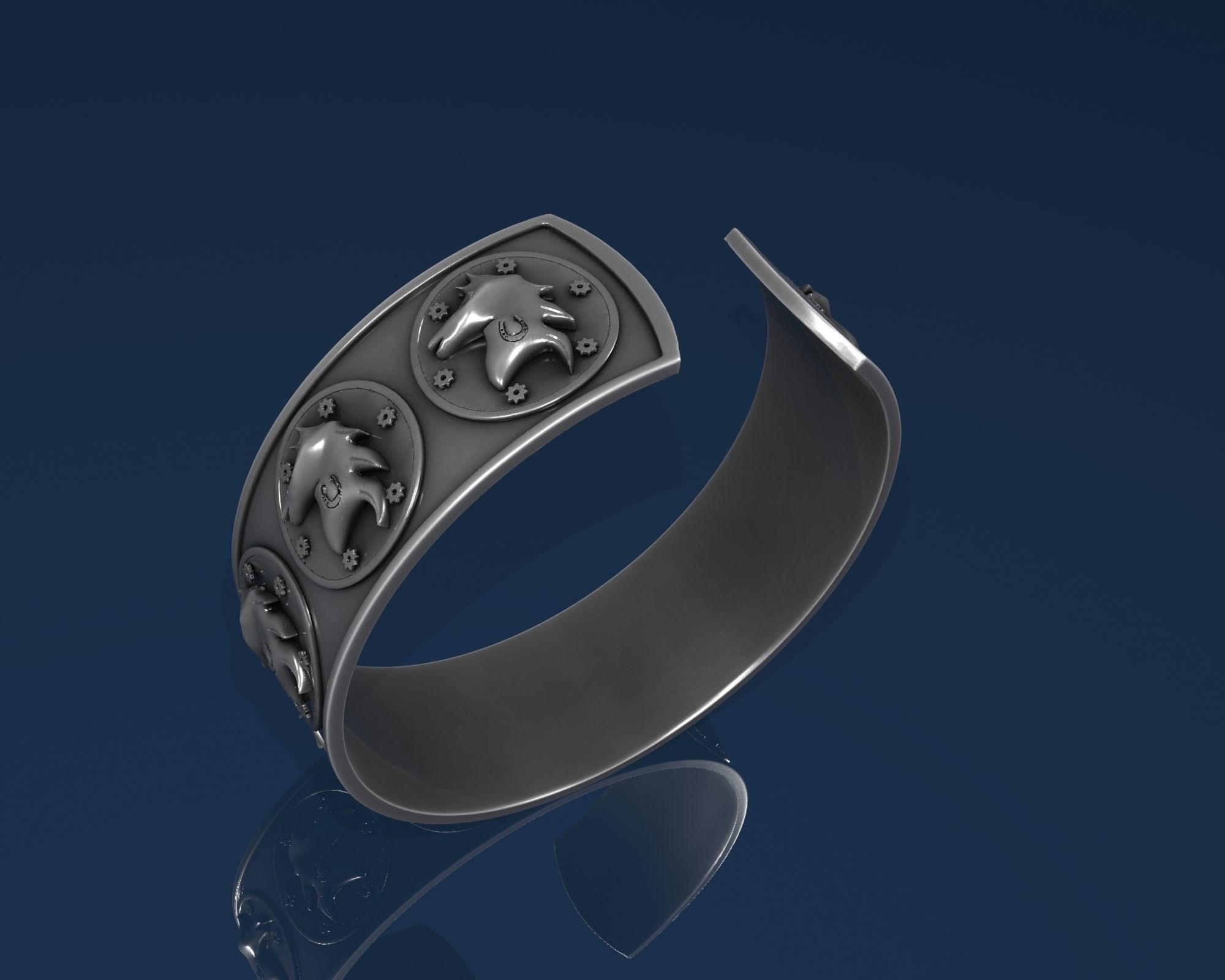  horse Ancient Bracelet STL jewelry 3D print model_2