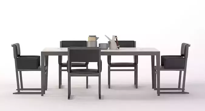 Pacini And Cappellini Dominique Ceramic Table And Chair Set