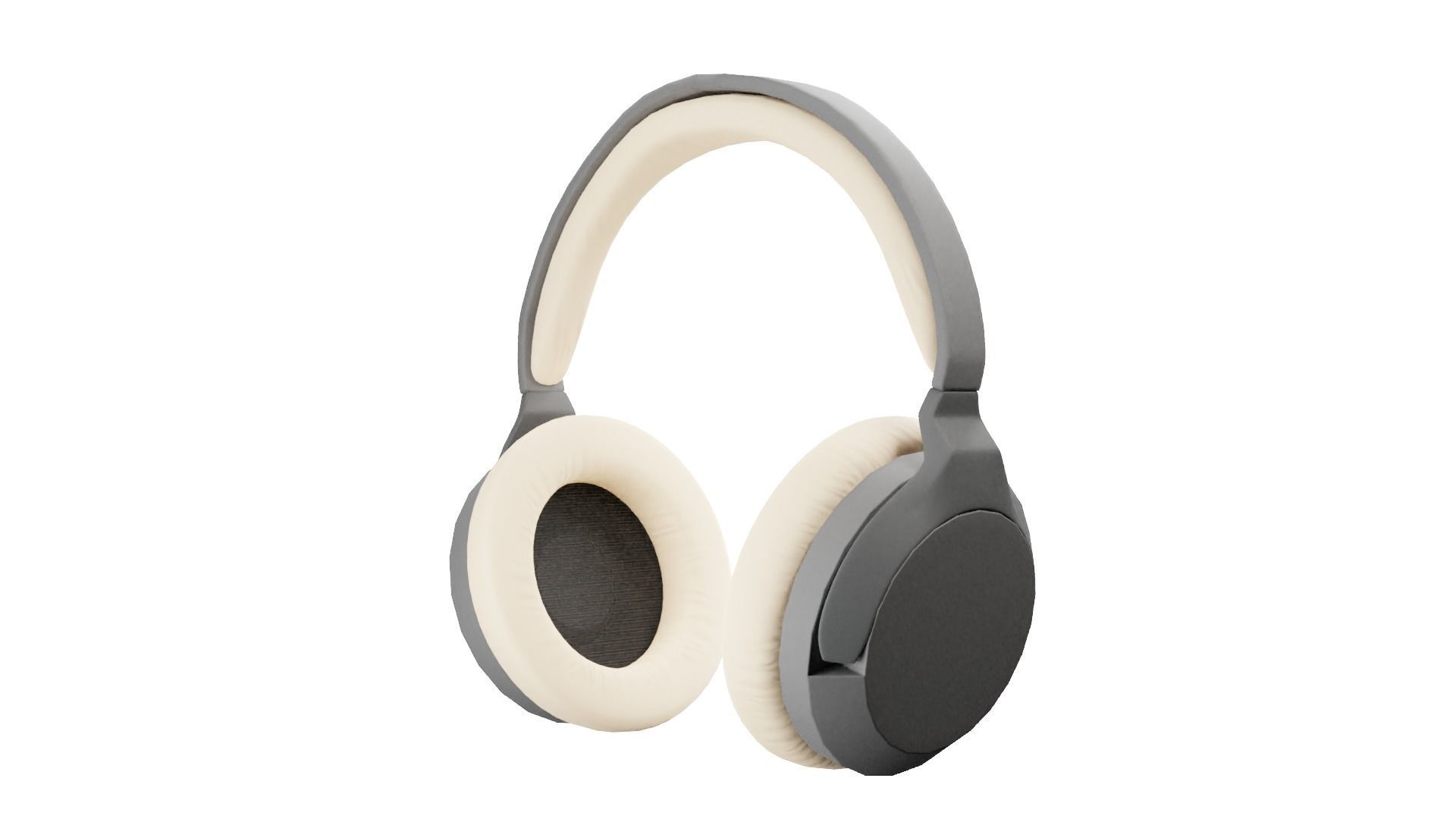 Headphones Low poly Low-poly 3D model_4
