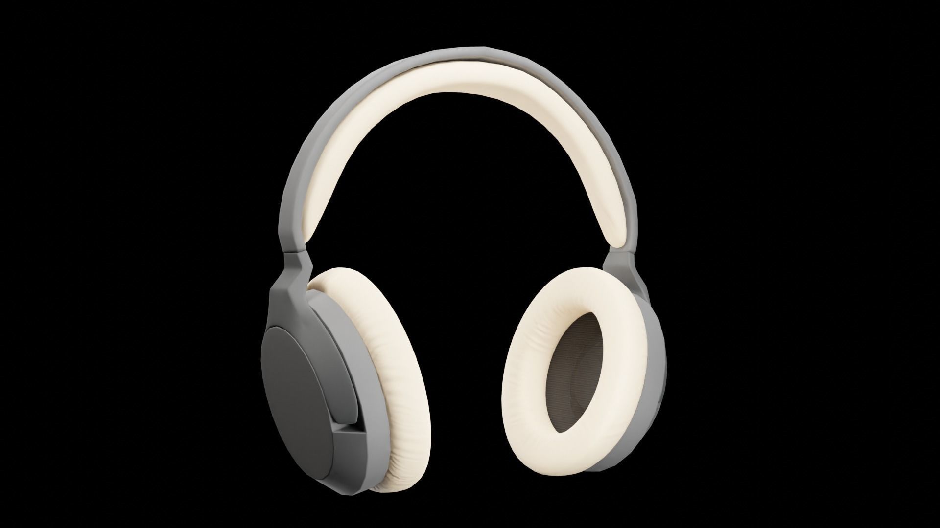 Headphones Low poly Low-poly 3D model_16