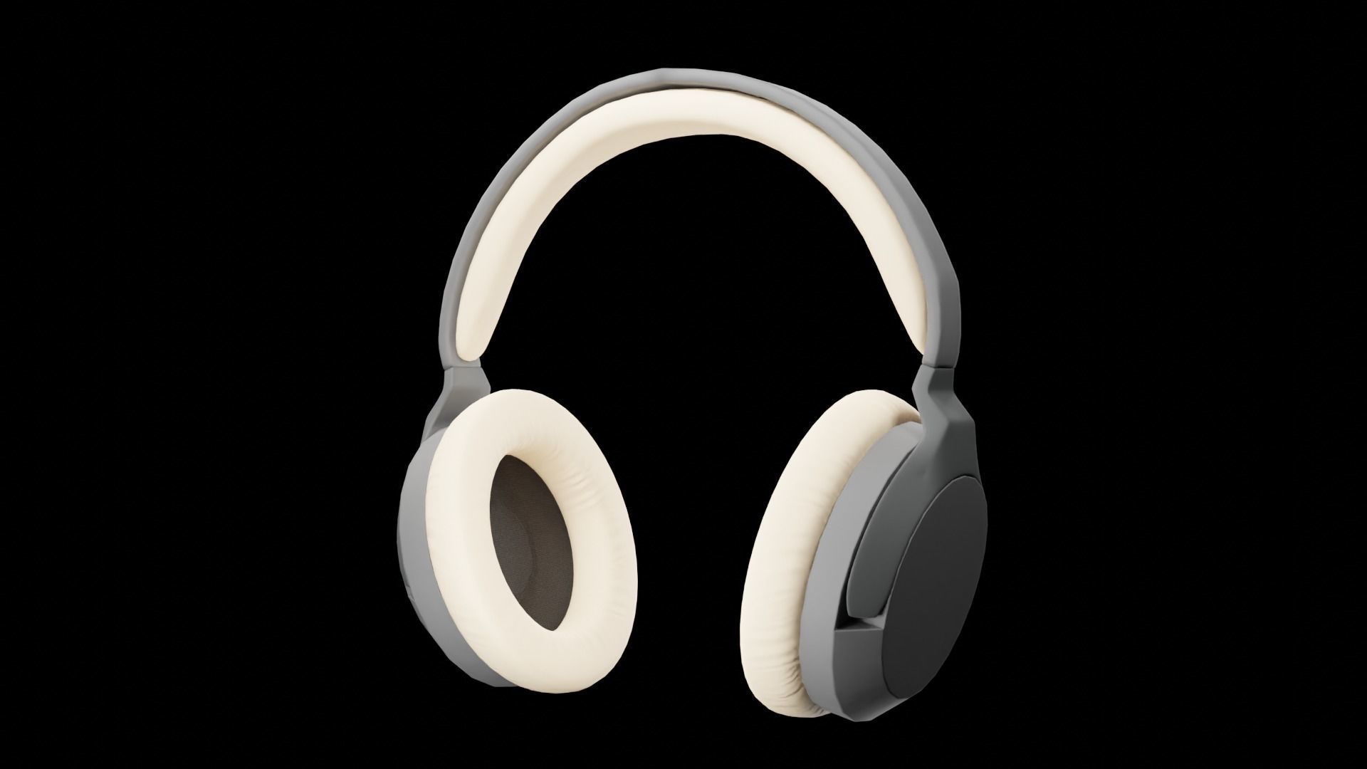 Headphones Low poly Low-poly 3D model_17