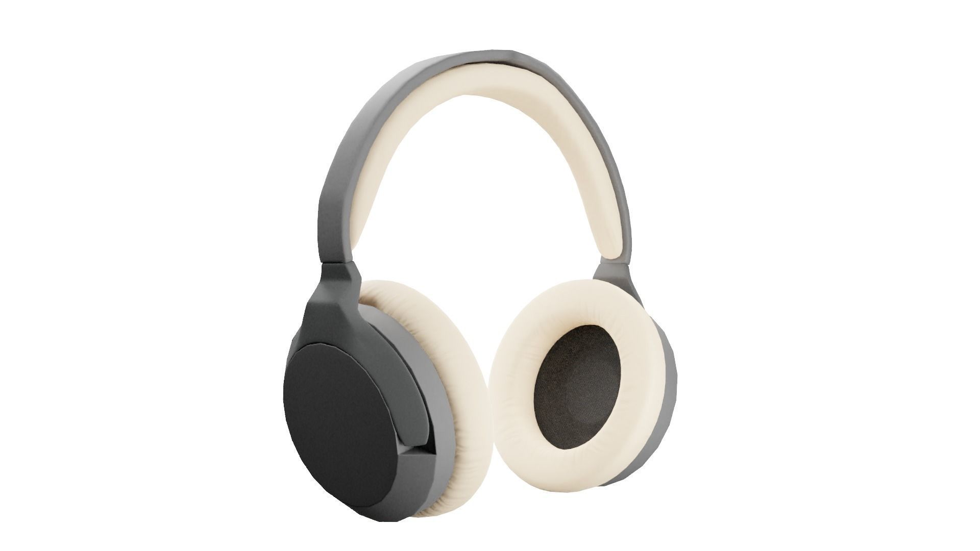 Headphones Low poly Low-poly 3D model_9