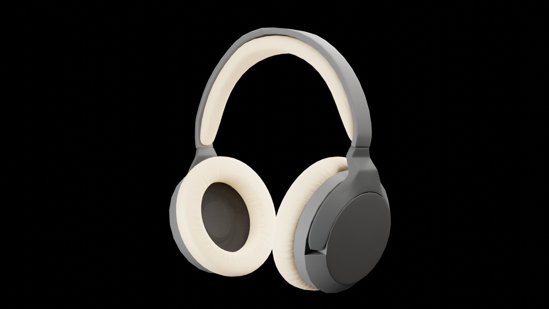 Headphones Low poly Low-poly 3D model_14