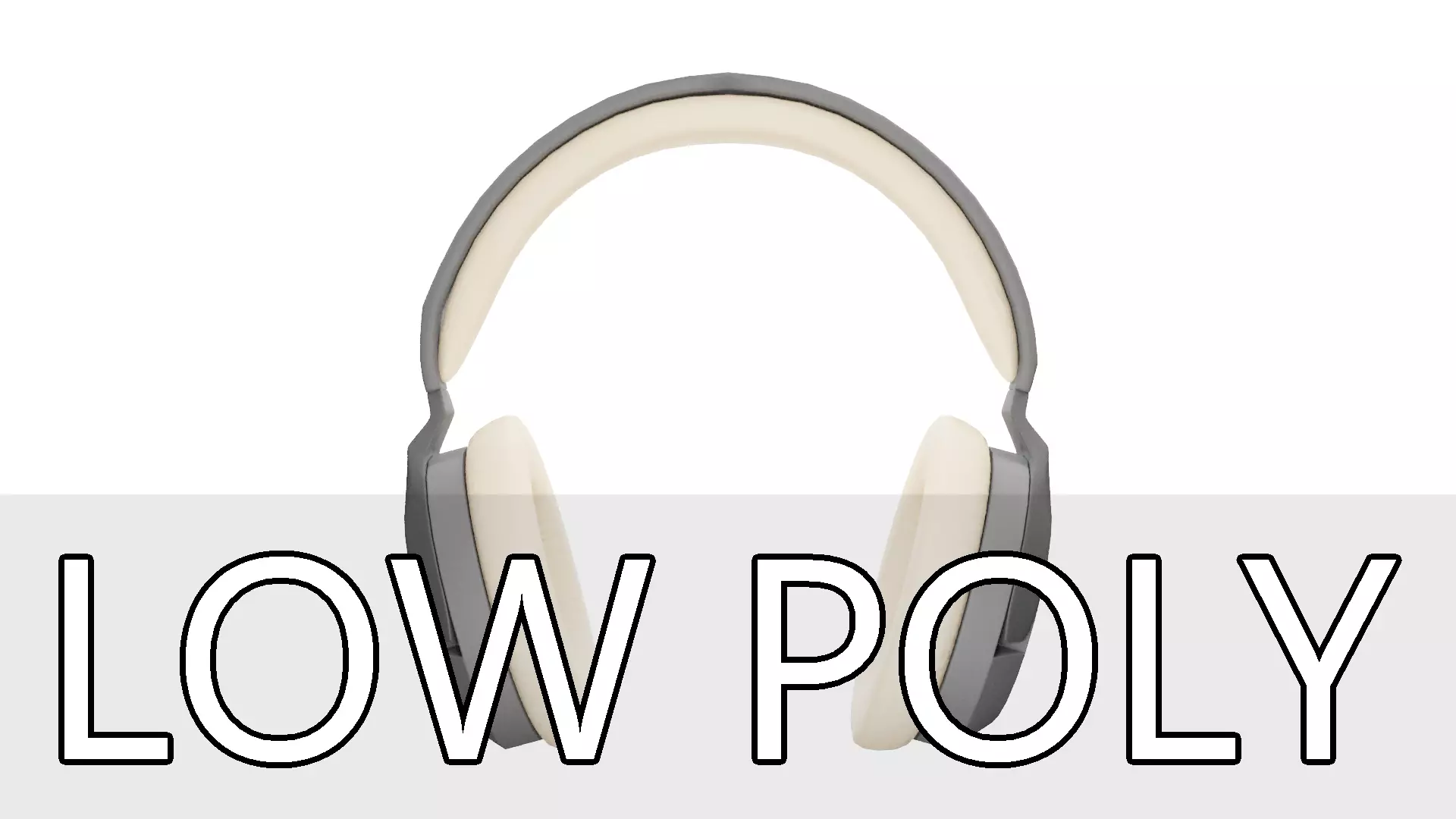 Headphones Low poly Low-poly 3D model_0