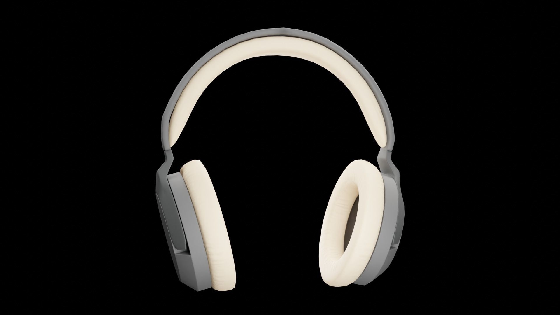 Headphones Low poly Low-poly 3D model_20