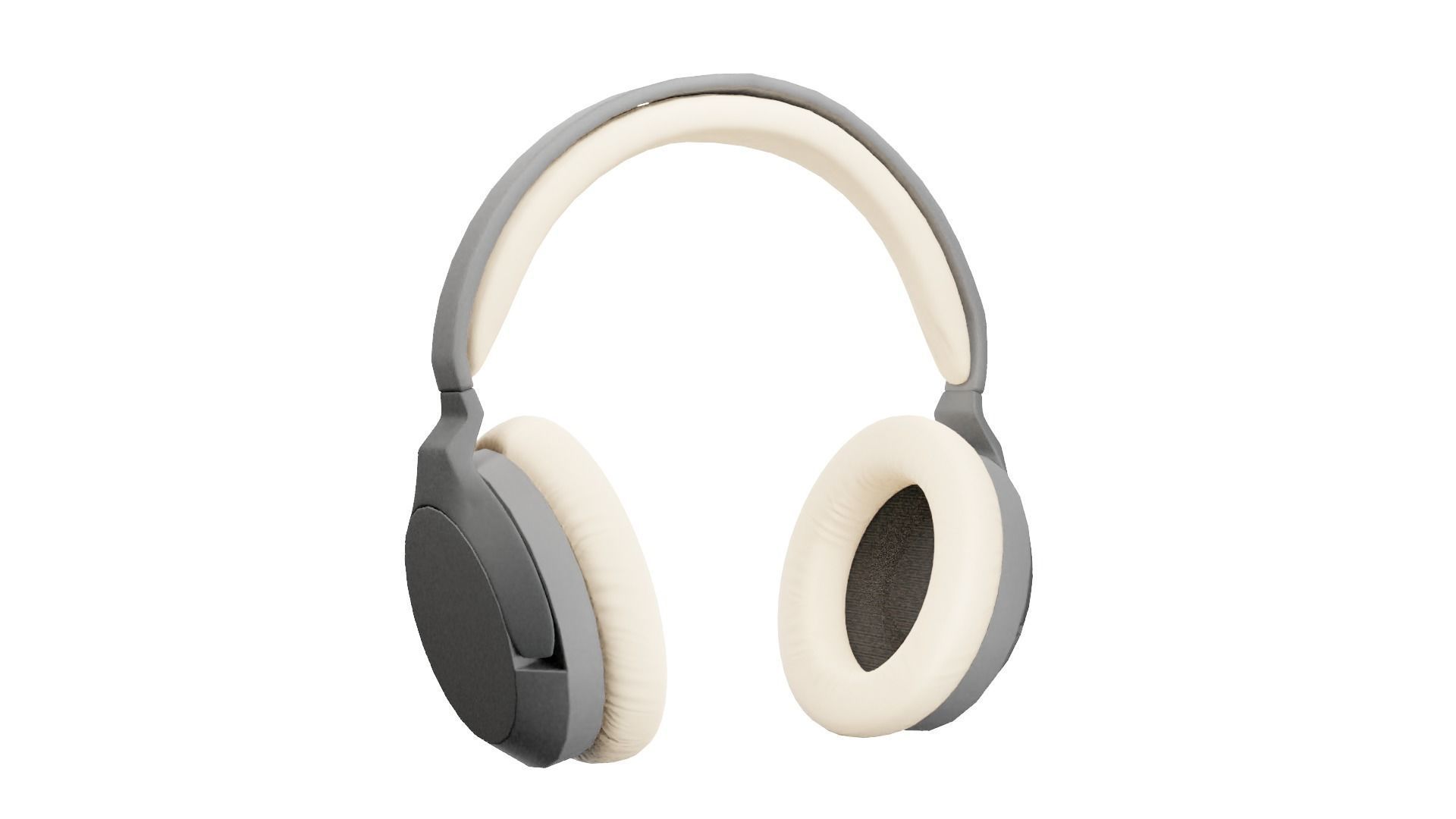 Headphones Low poly Low-poly 3D model_6