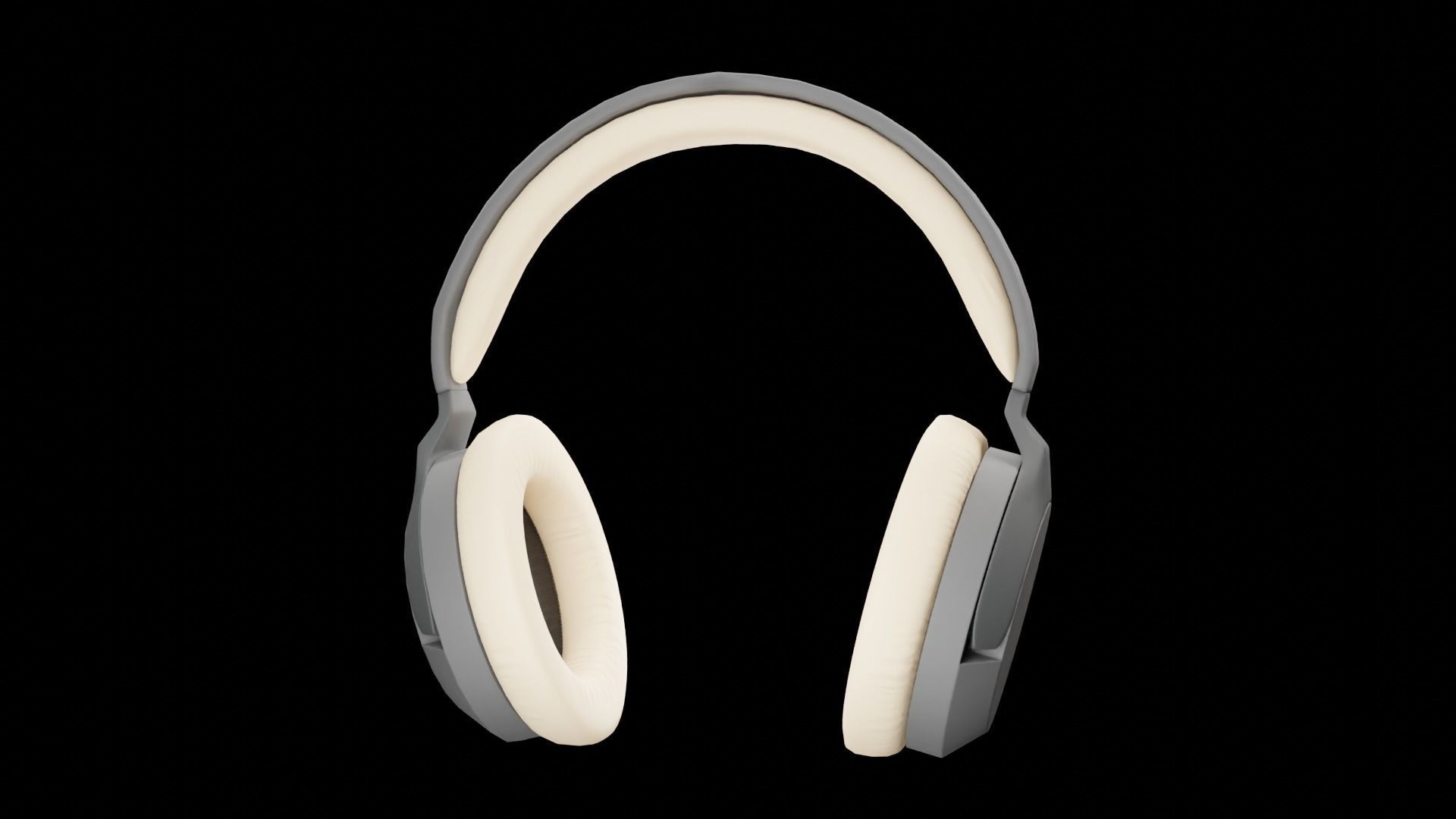 Headphones Low poly Low-poly 3D model_13