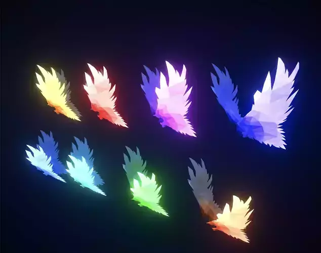 Polygon Wing 1 - Low Poly 3D Art Low-poly 3D model