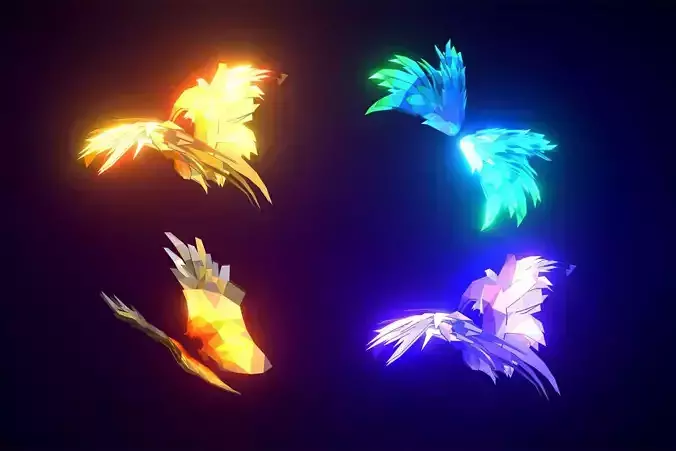 Polygon Wing 2 - Low Poly 3D Art
