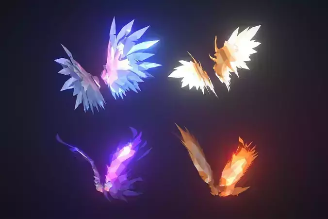 Polygon Wing 4 - Low Poly 3D Art