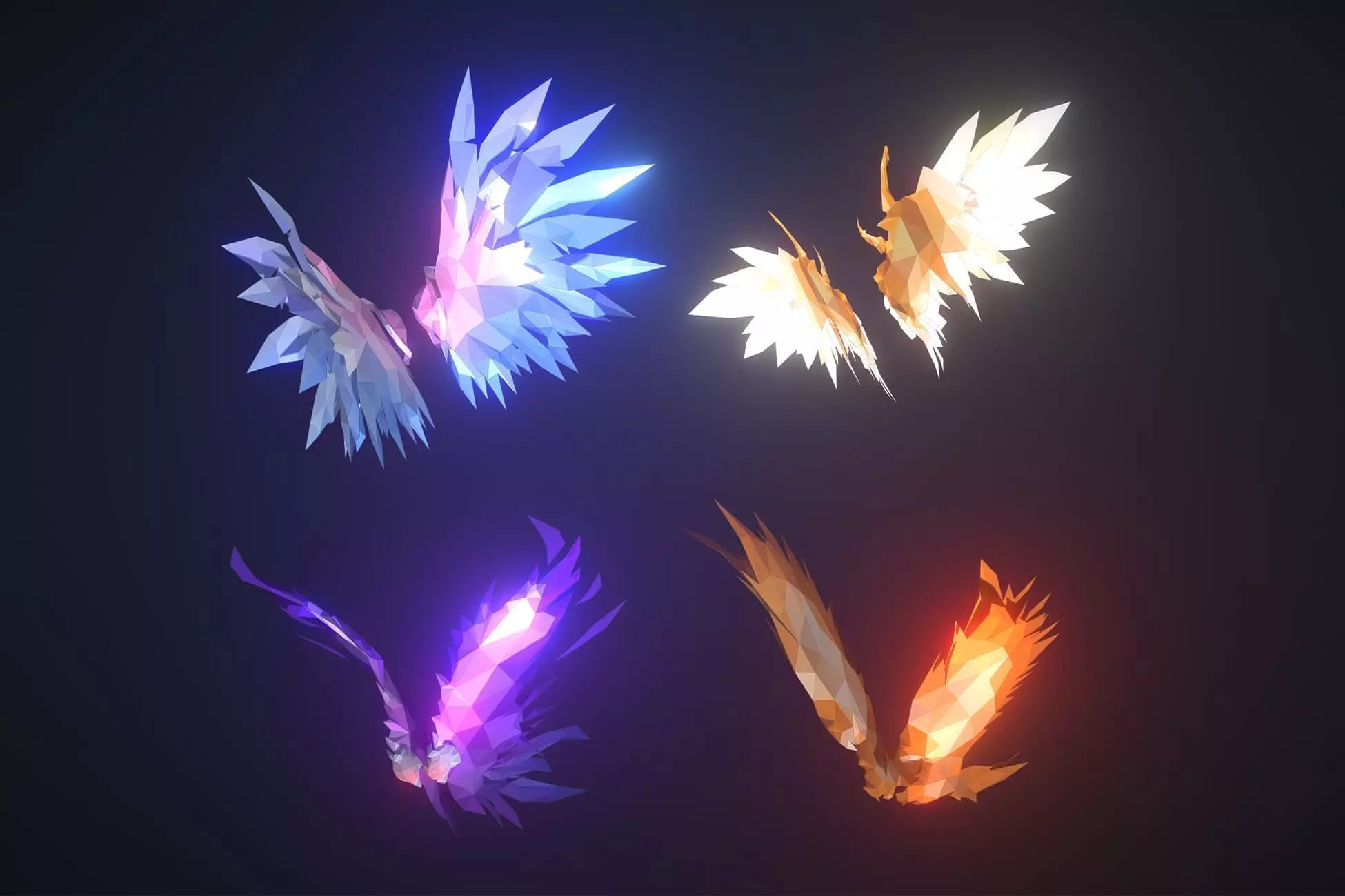 Polygon Wing 4 - Low Poly 3D Art Low-poly 3D model