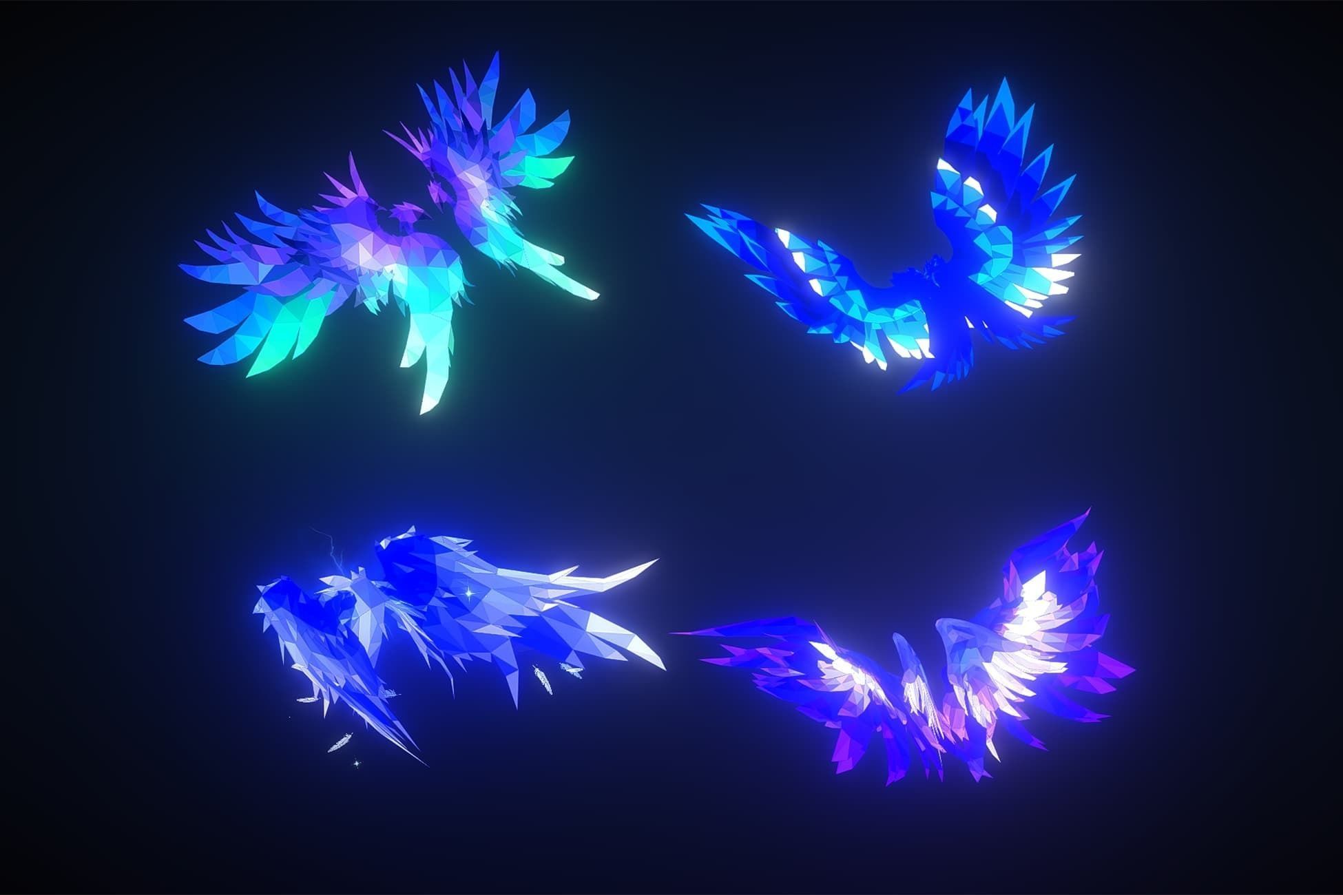 Polygon Wing 5 - Low Poly 3D Art Low-poly 3D model_2