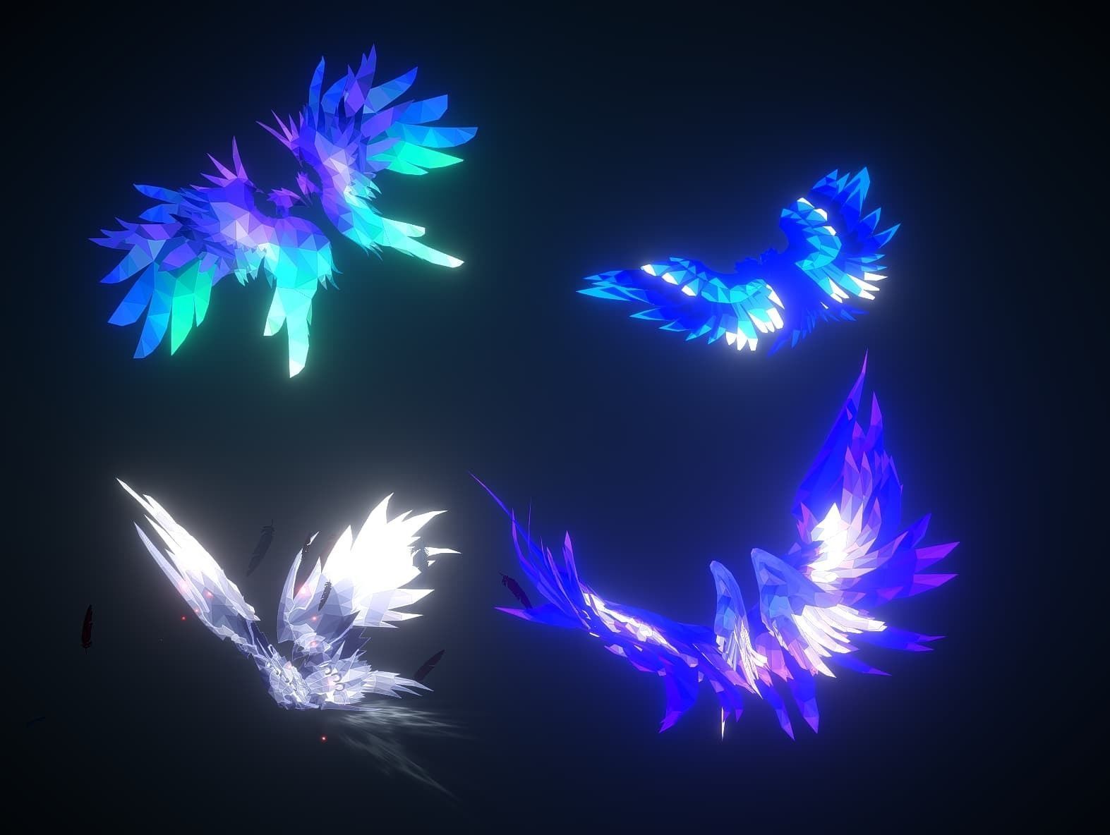 Polygon Wing 5 - Low Poly 3D Art Low-poly 3D model_4