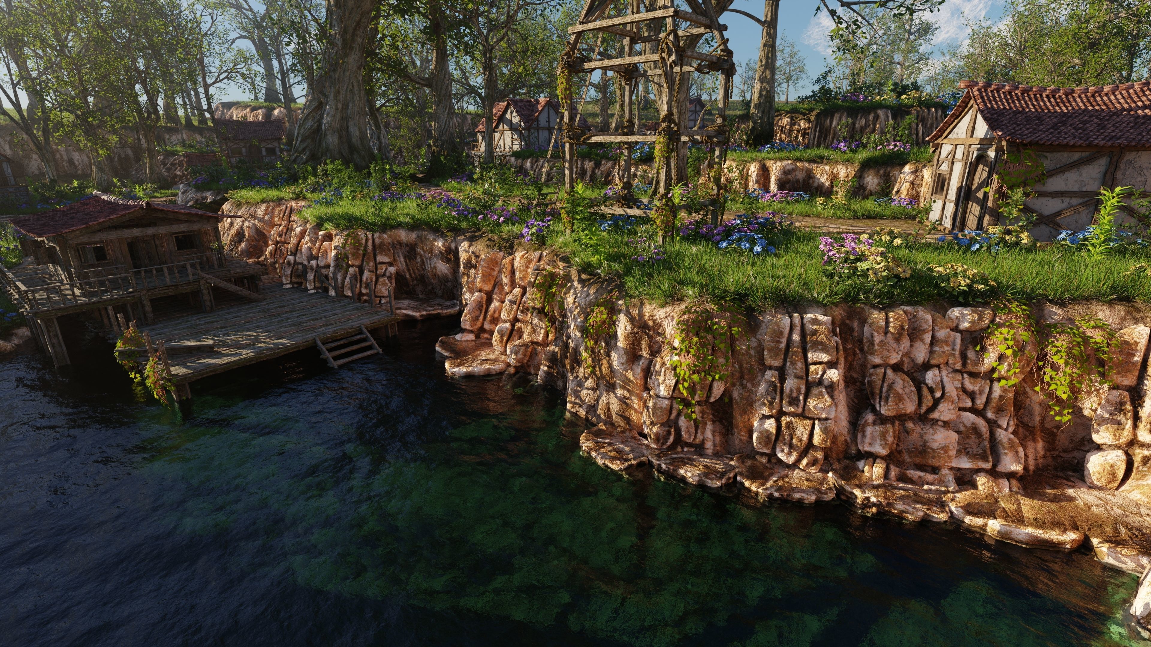 Dock Scene 3D model_9