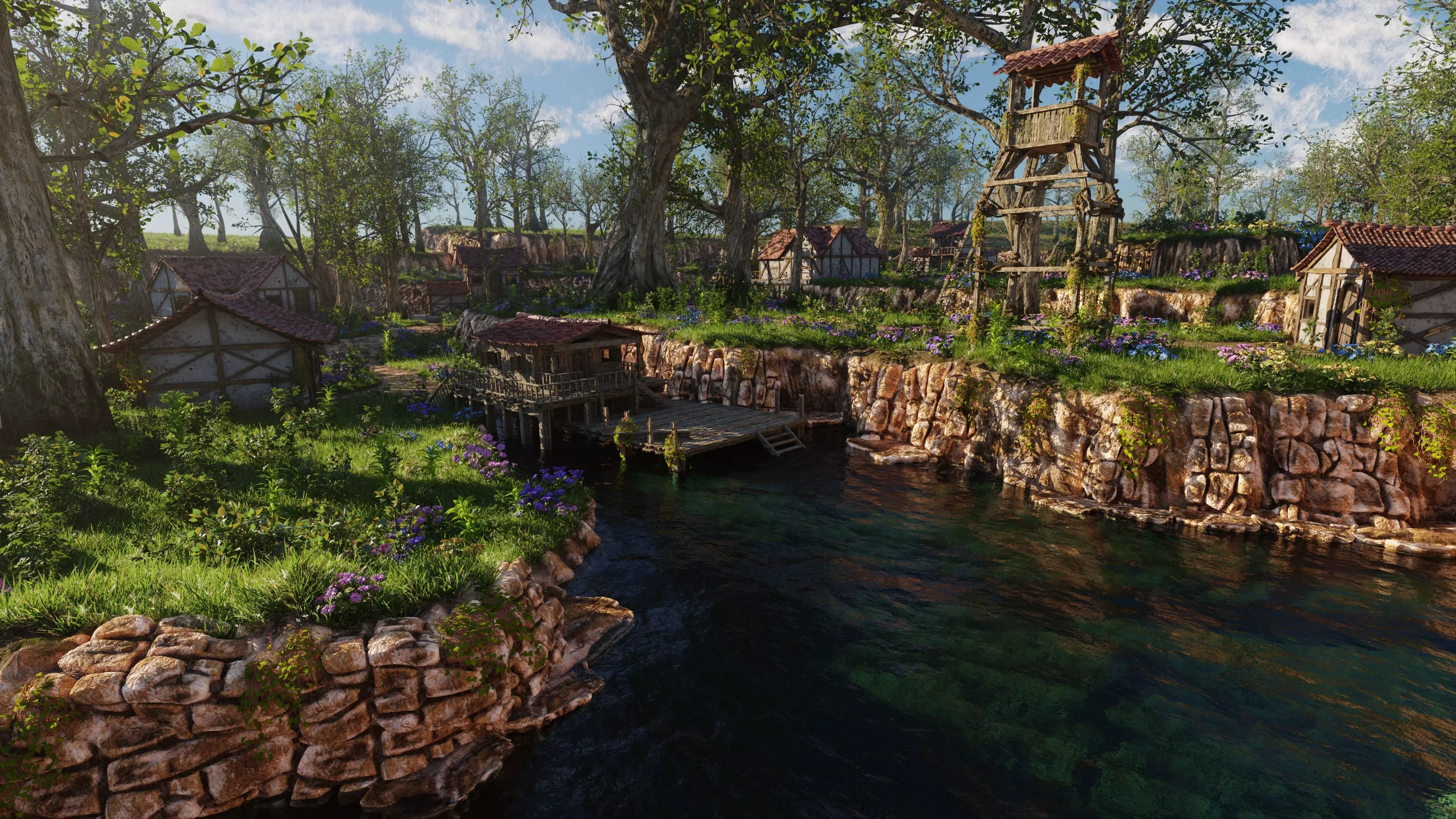 Dock Scene 3D model_0