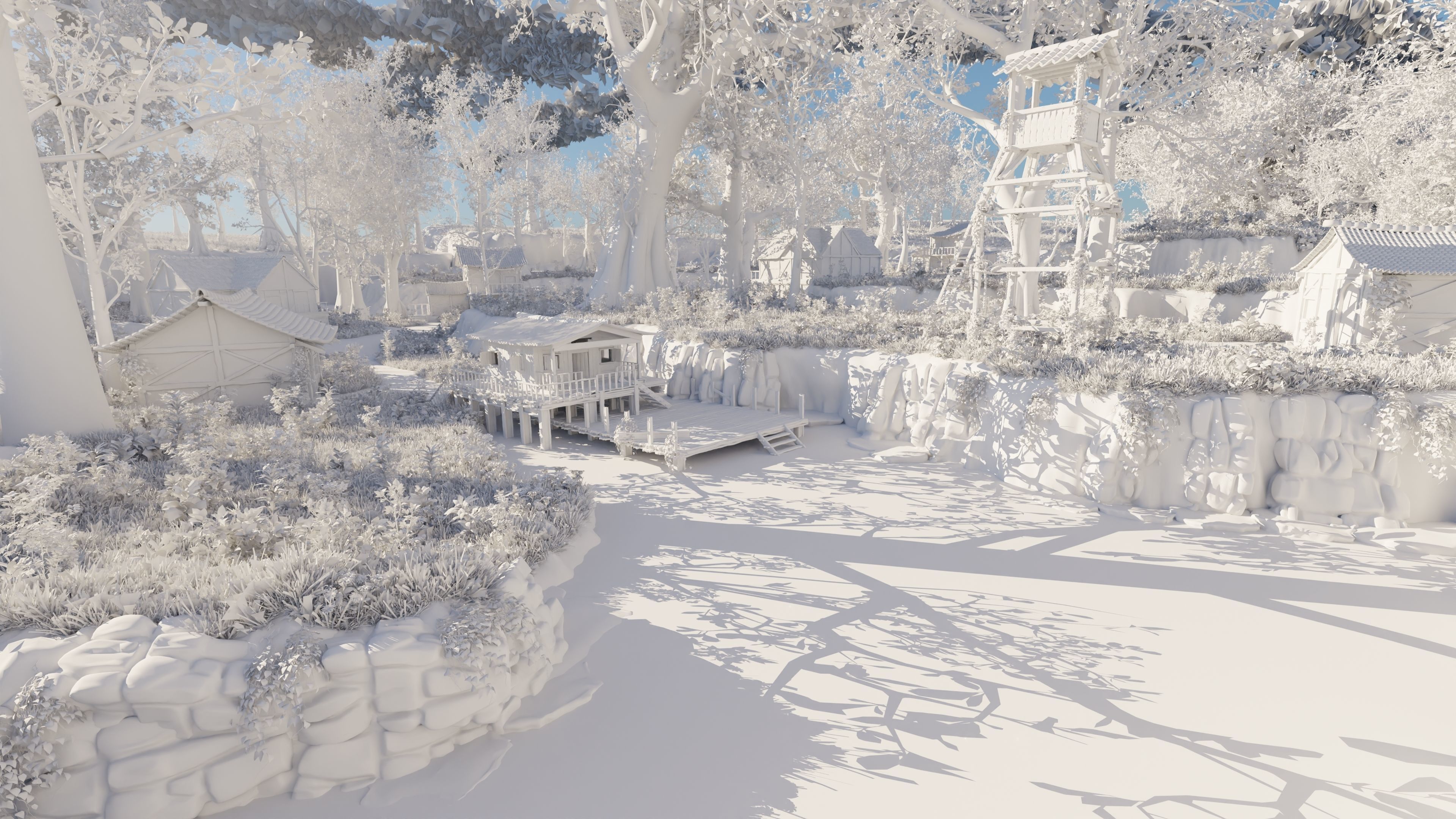 Dock Scene 3D model_14
