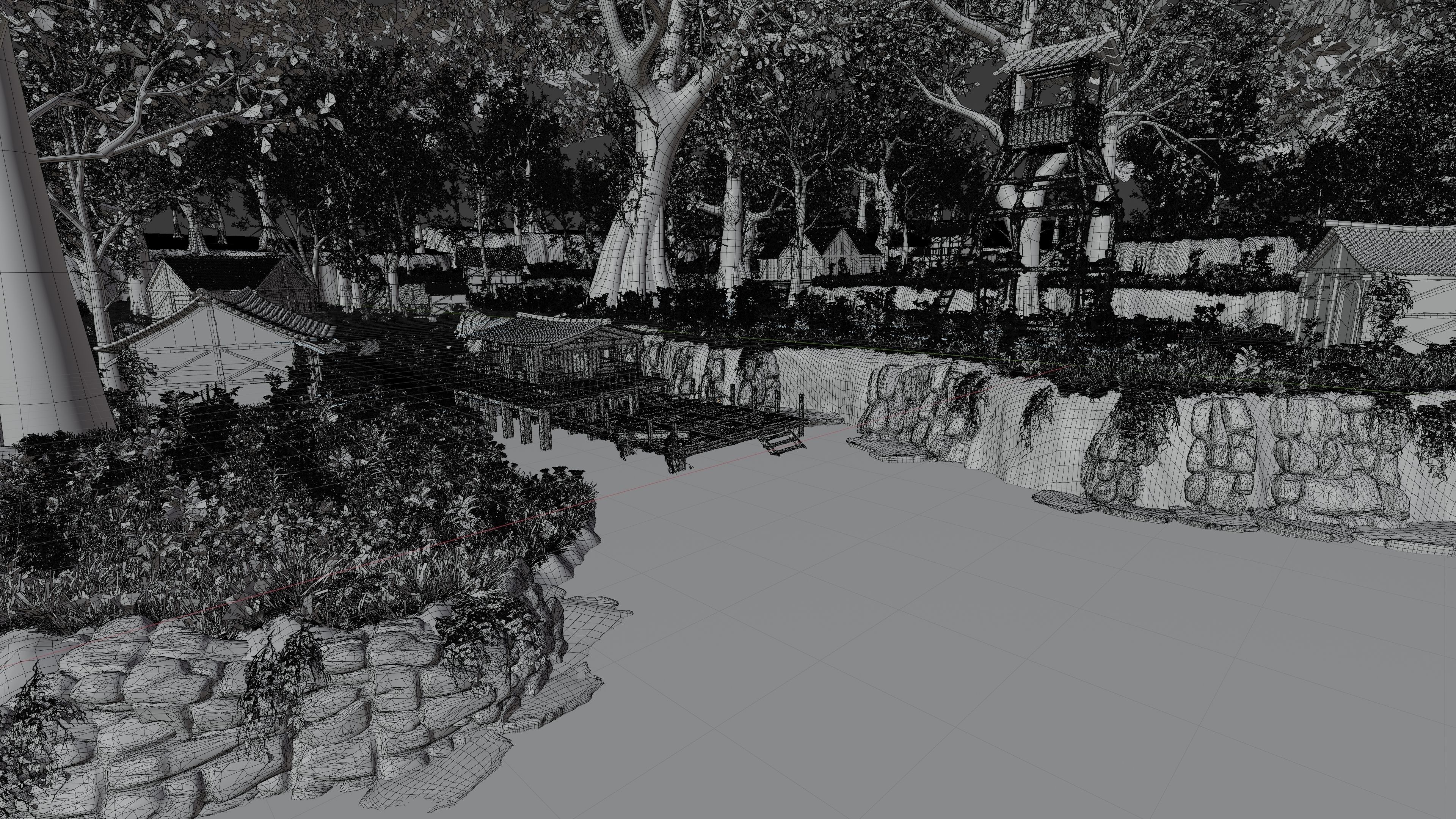 Dock Scene 3D model_15