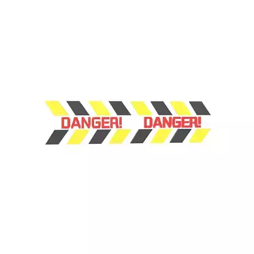 Cyberpunk Future Danger Sign v1 001 Low-poly 3D model