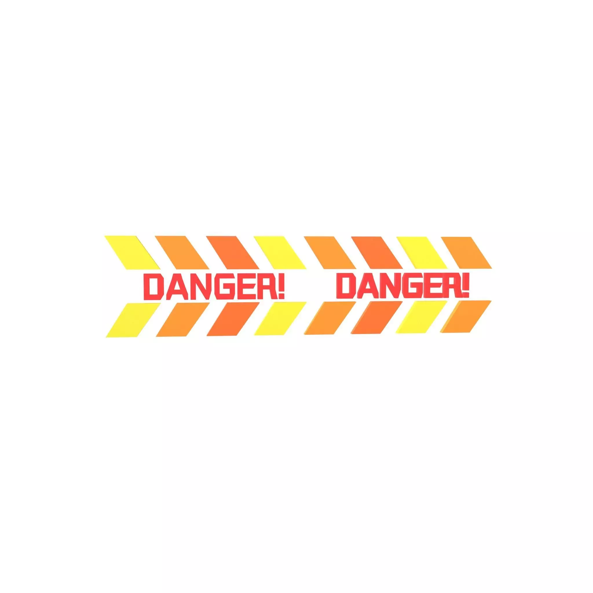 Cyberpunk Future Danger Sign v1 003 Low-poly 3D model_0