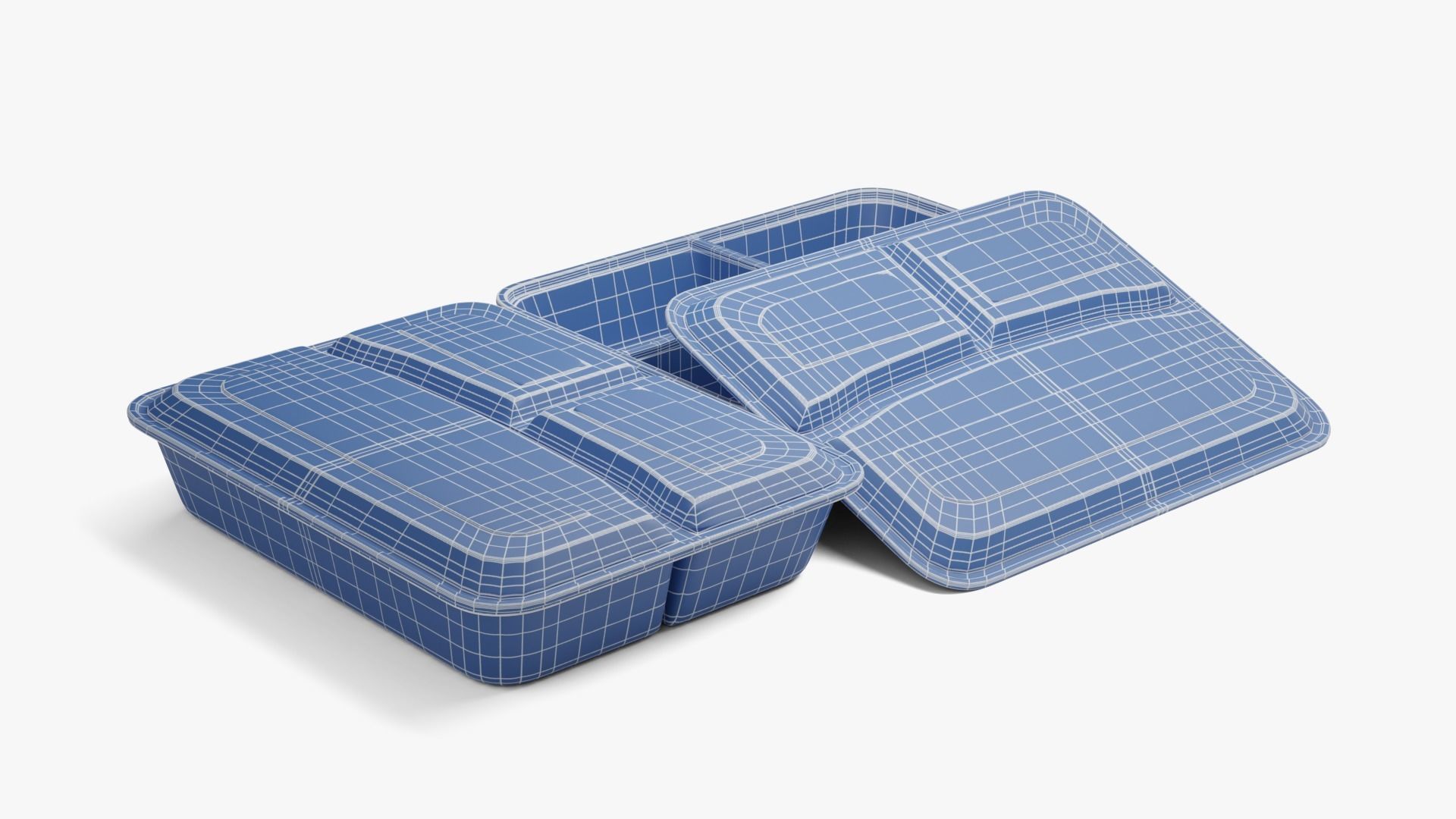 Rectangle Meal Prep Container 3D model_16