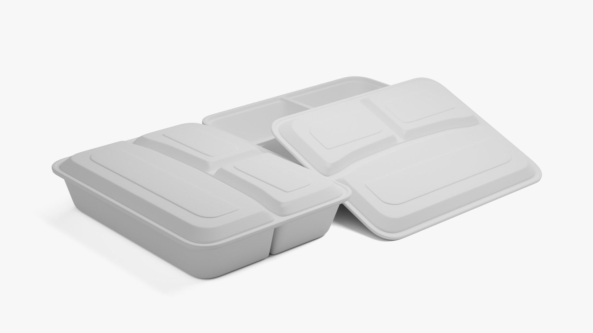 Rectangle Meal Prep Container 3D model_8