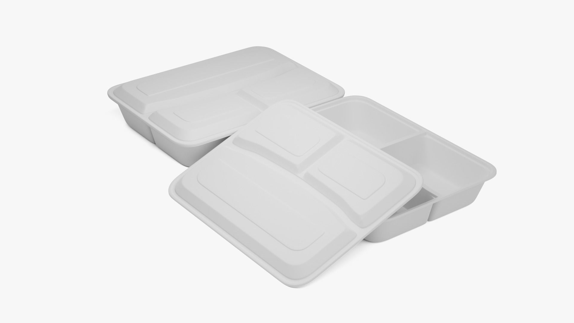 Rectangle Meal Prep Container 3D model_7