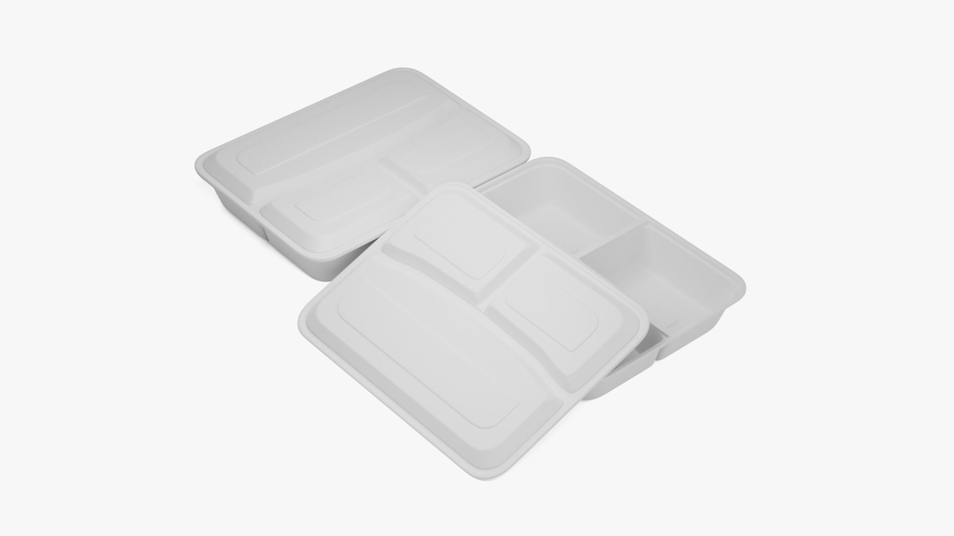 Rectangle Meal Prep Container 3D model_13