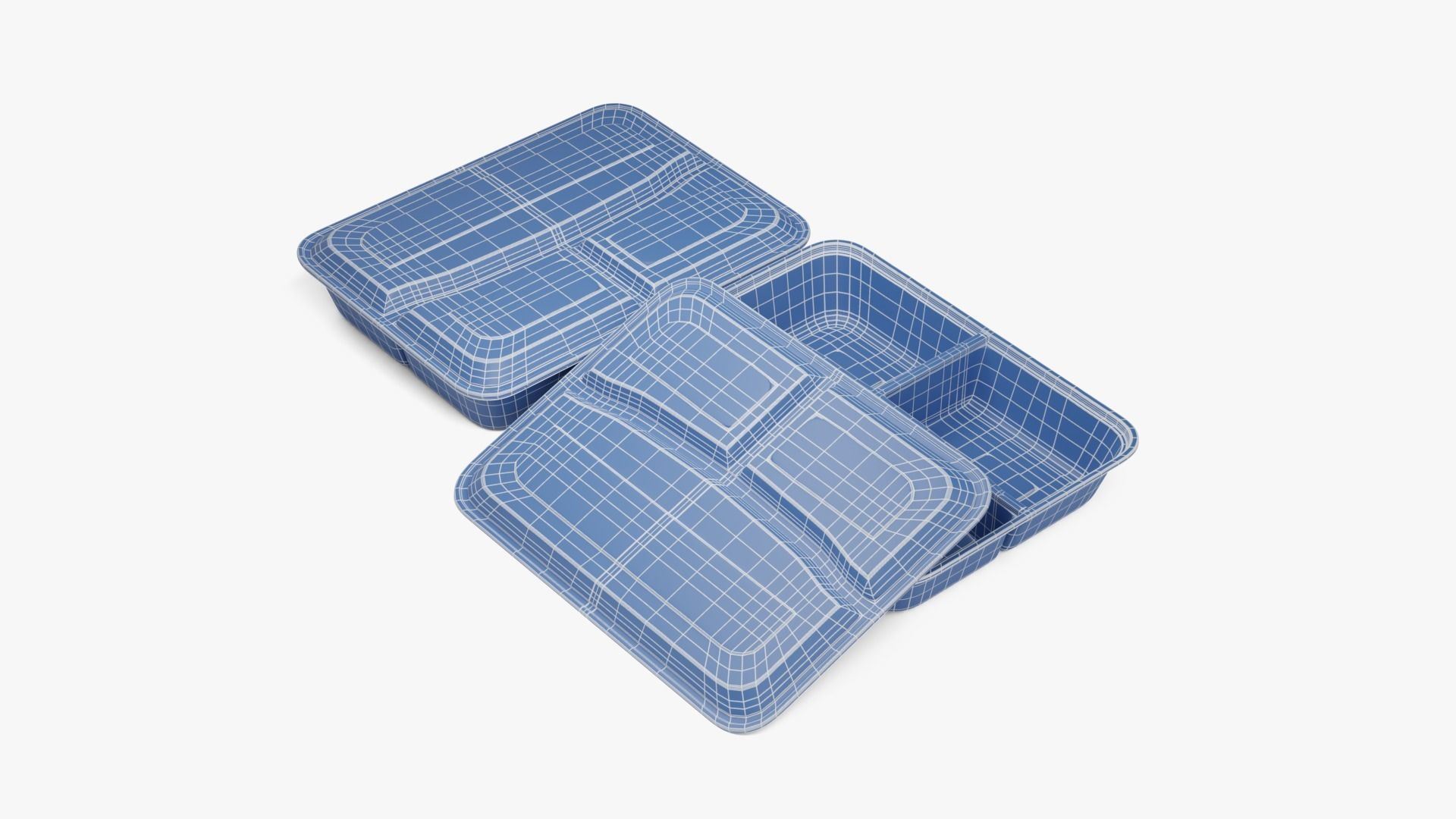 Rectangle Meal Prep Container 3D model_21