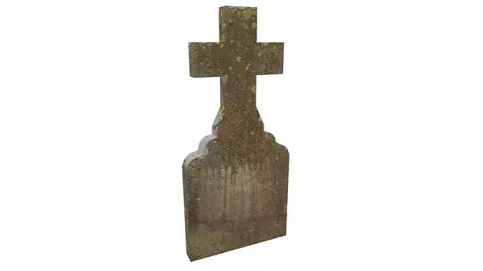Gravestone Cemetery 3D Model AR VR PBR