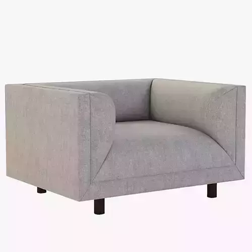 Ward Bennett Rolled Arm Lounge Chair