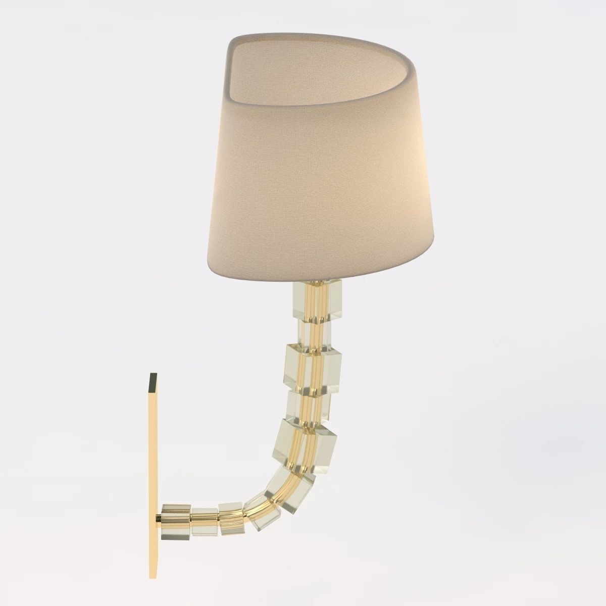TWL27S Small Lartigue Wall Sconce 3D model_3