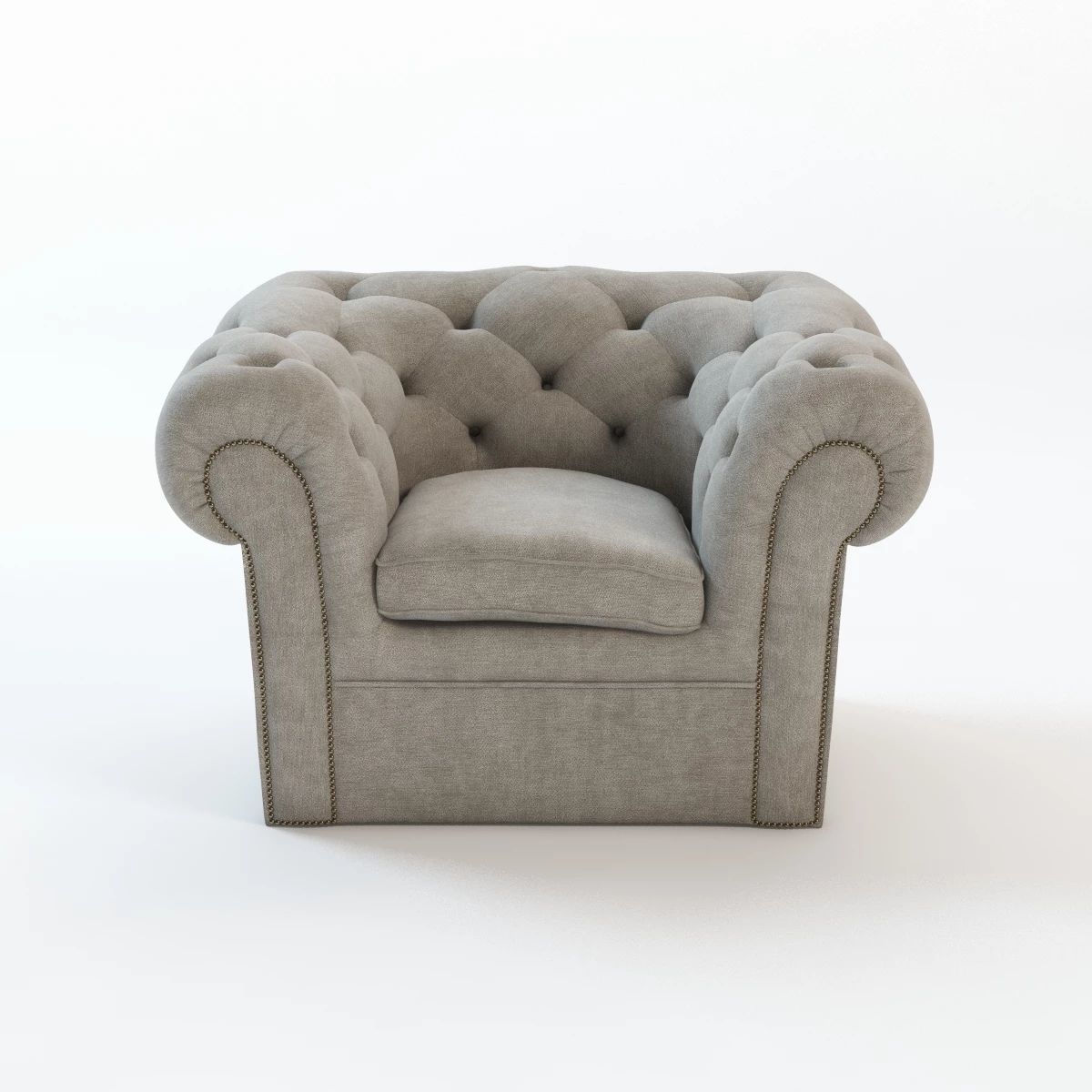 Tufted Armchair 3D model_1