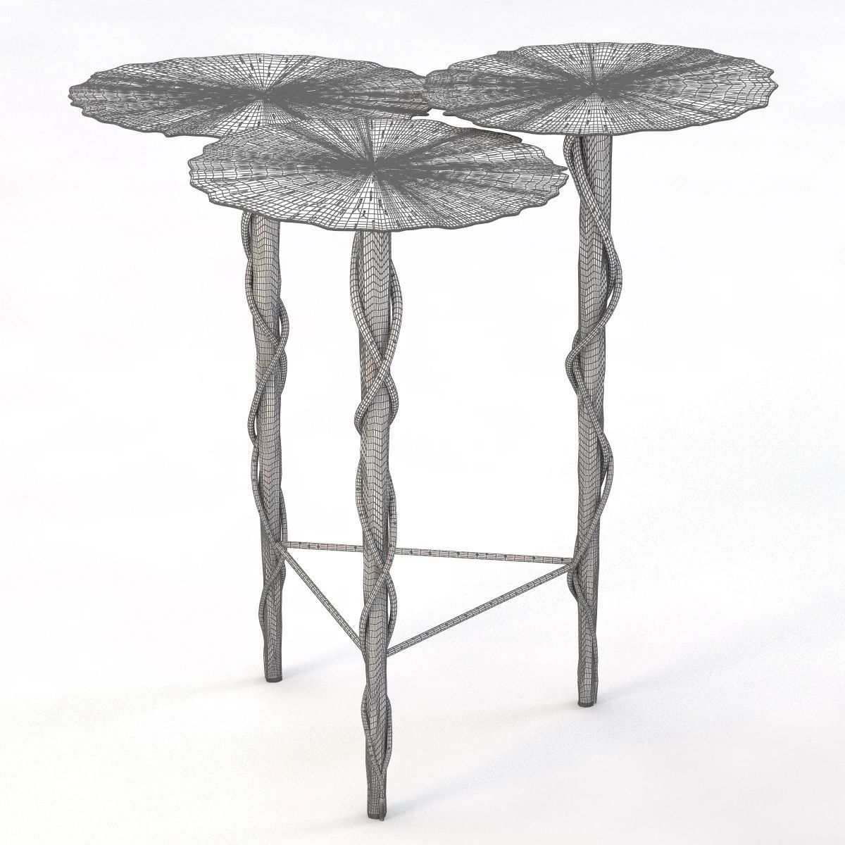 Trois Lily Pad Table 3D model_2