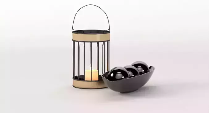 Tealight Jar Candle Holder Sleeve Lantern With Table Top 3D model